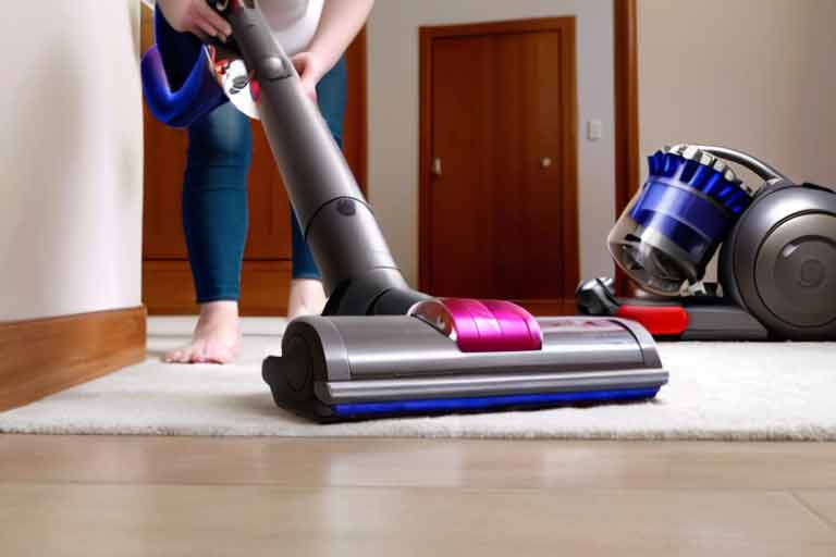 ¿Cómo puedo reparar mi aspiradora Dyson si tengo problemas con la conexión del tubo extensible?