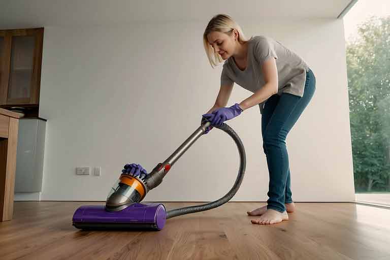 ¿Cómo reparar mi aspiradora Dyson si el cabezal de limpieza se desconecta de forma intermitente?