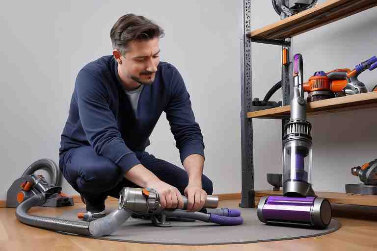 ¿Cómo reparar una manguera bloqueada en un Dyson V10?